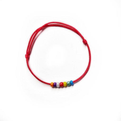 Bratara Bebe multicolora, reglabila cu margelute de nisip, 0-1an, 1-2 ani