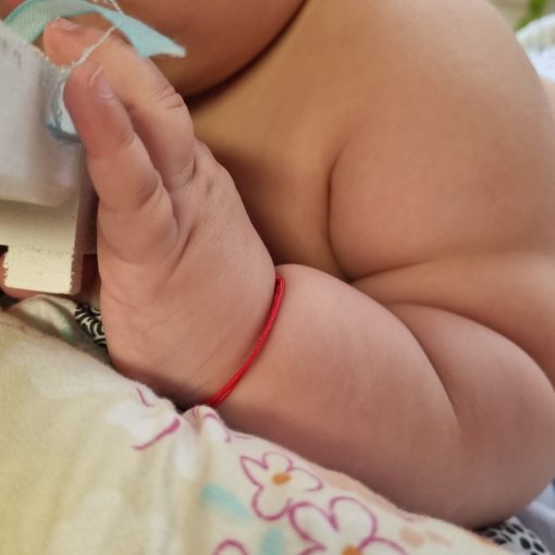 Bratara Bebe reglabila rosie din snur de matase - imagine 8