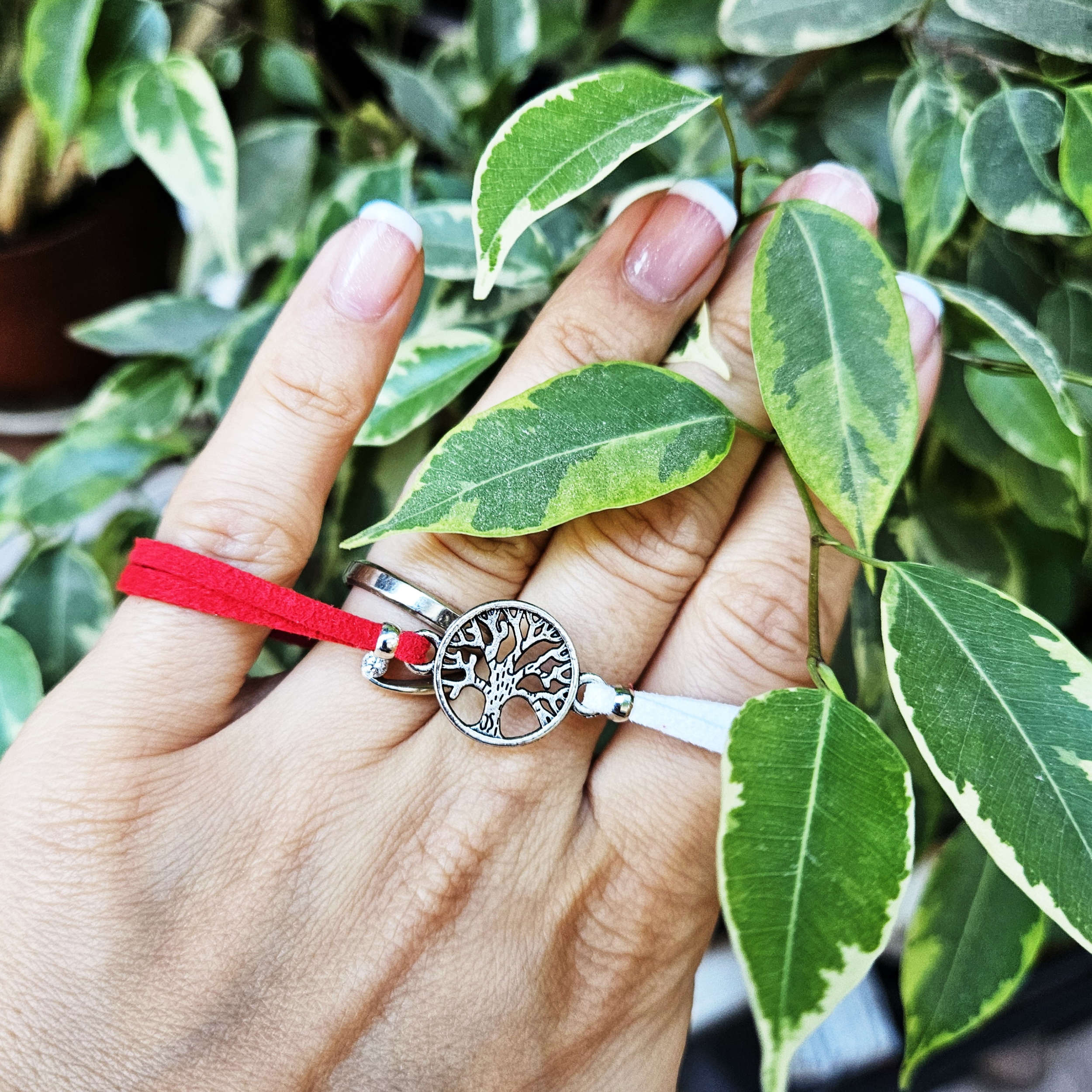 Martisor Bratara Copacul vietii, din piele intoarsa eco lucrata manual by Wild Bracelets - imagine 7