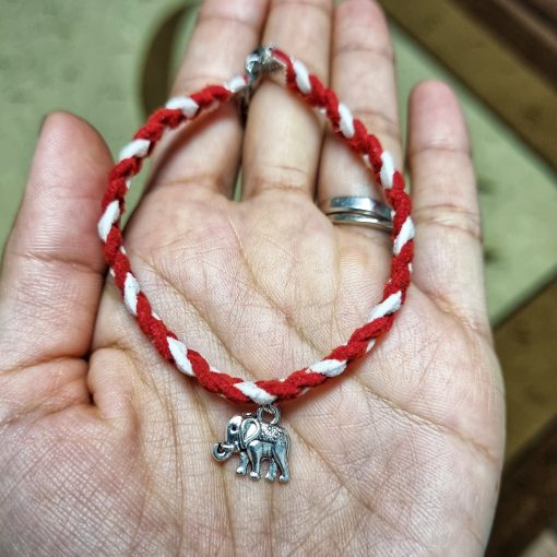 Martisor Bratara Elefantel, din piele intoarsa eco impletita lucrata manual by Wild Bracelets - imagine 5