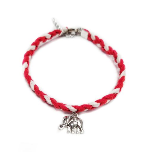 Martisor Bratara Elefantel, din piele intoarsa eco impletita lucrata manual by Wild Bracelets