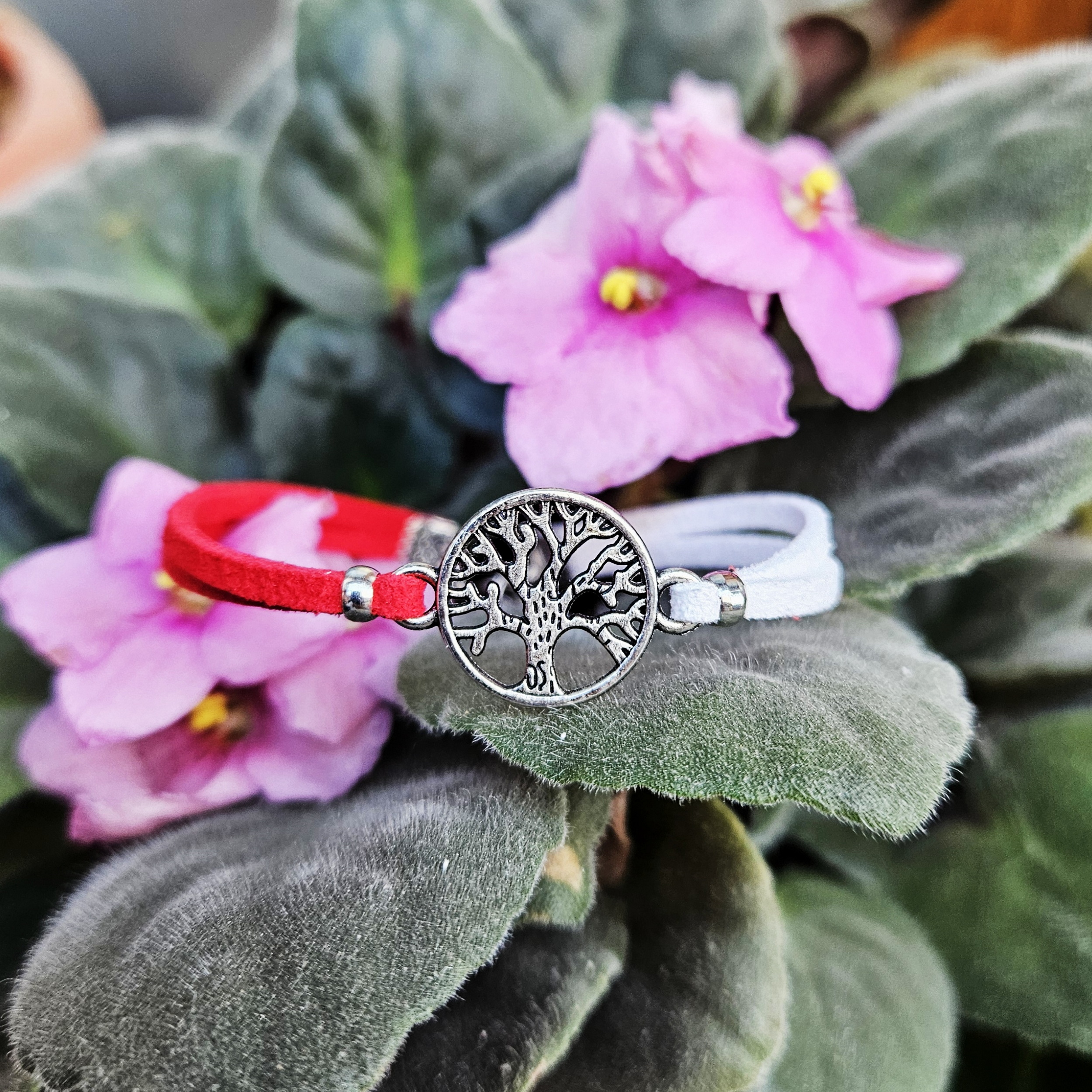 Martisor Bratara Copacul vietii, din piele intoarsa eco lucrata manual by Wild Bracelets - imagine 6