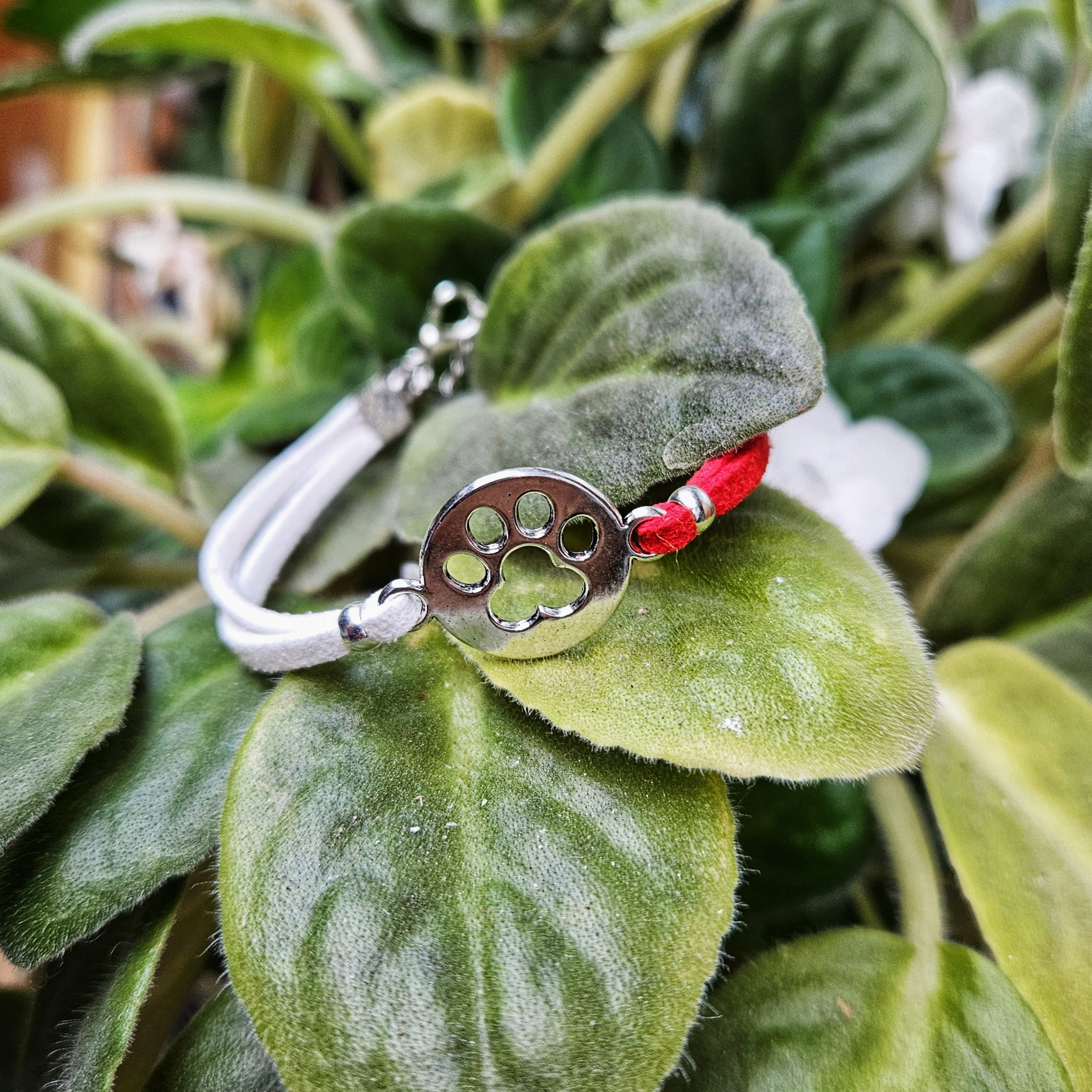 Martisor Bratara Labuta, din piele intoarsa eco lucrata manual by Wild Bracelets - imagine 3