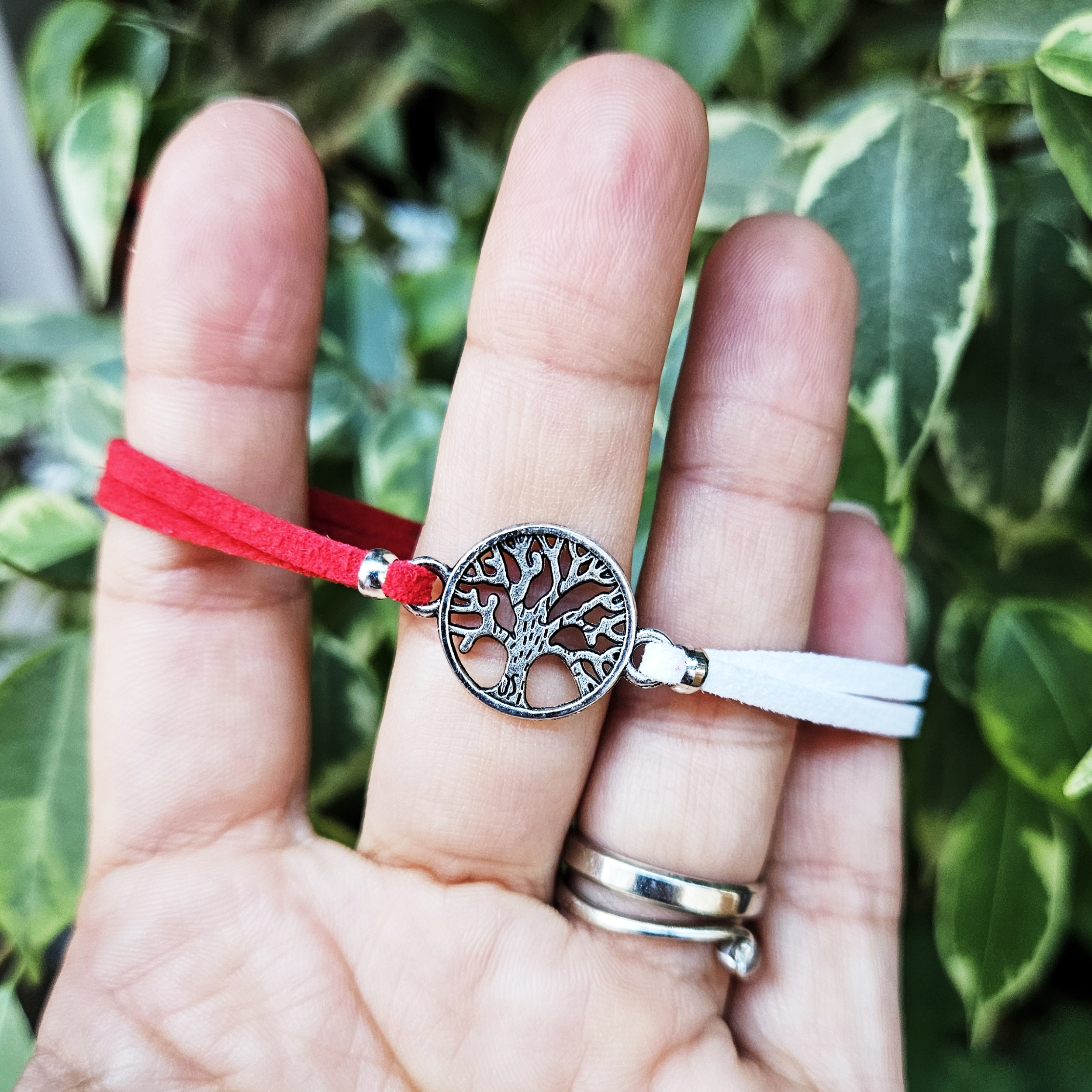 Martisor Bratara Copacul vietii, din piele intoarsa eco lucrata manual by Wild Bracelets - imagine 5