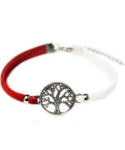 Martisor Bratara Copacul vietii, din piele intoarsa eco lucrata manual by Wild Bracelets