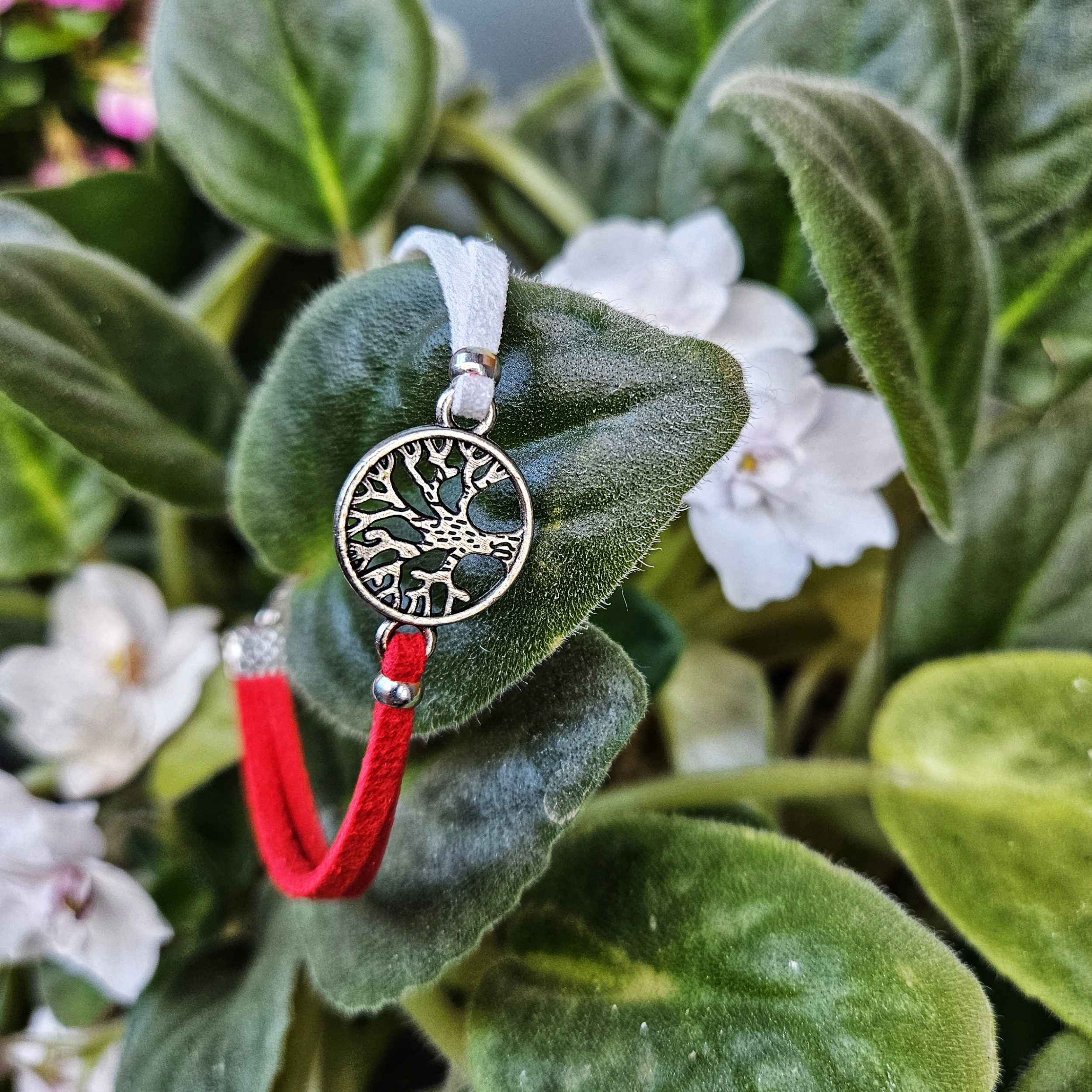 Martisor Bratara Copacul vietii, din piele intoarsa eco lucrata manual by Wild Bracelets - imagine 4