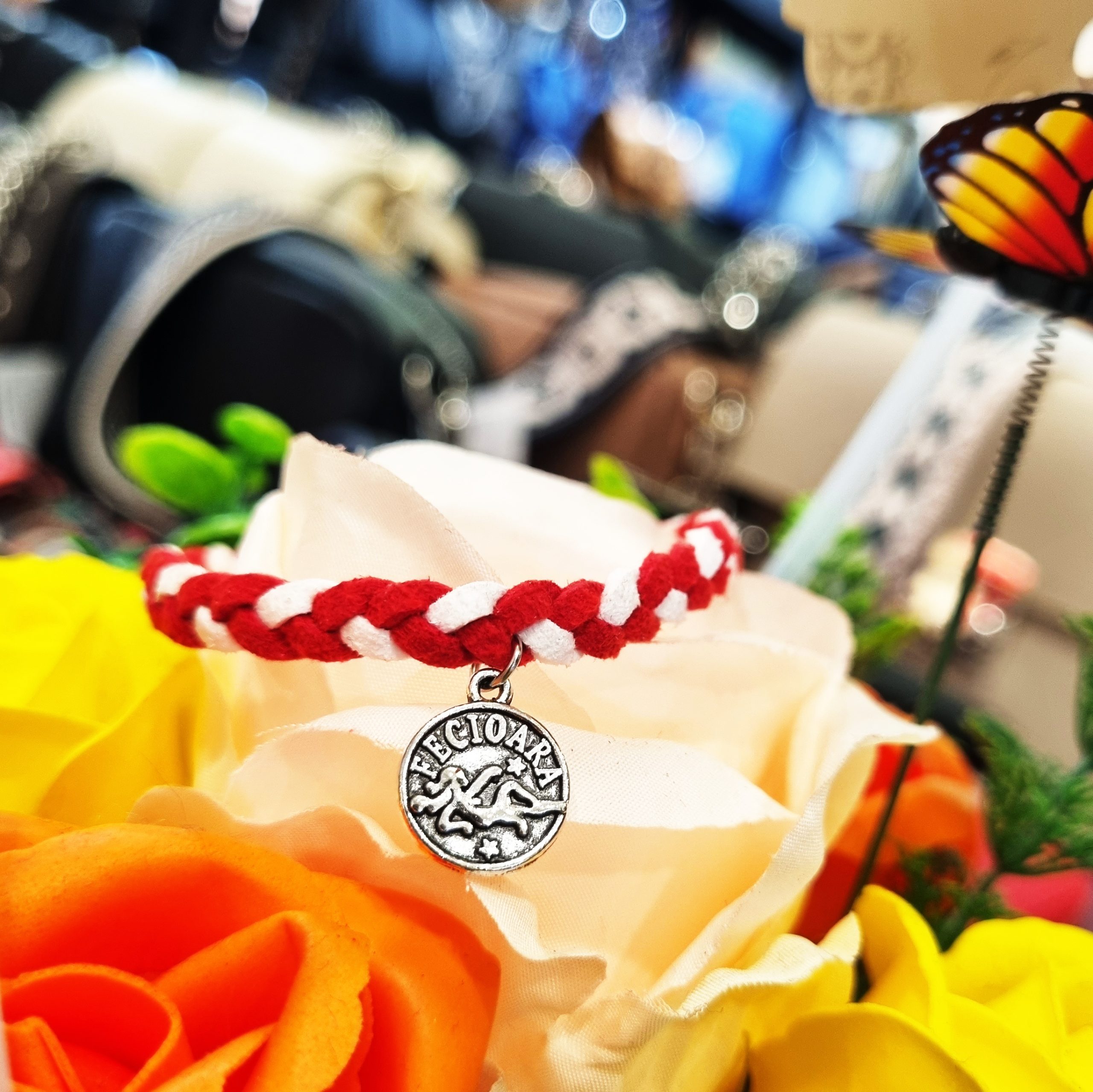 Martisor Bratara Zodia Fecioara, din piele intoarsa eco impletita lucrata manual by Wild Bracelets - imagine 2