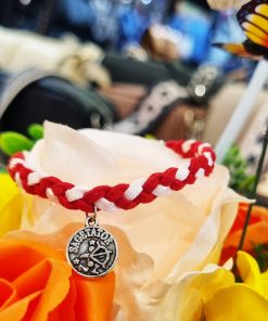 Alternative view of Martisor Bratara Zodia Sagetator, din piele intoarsa eco impletita lucrata manual by Wild Bracelets