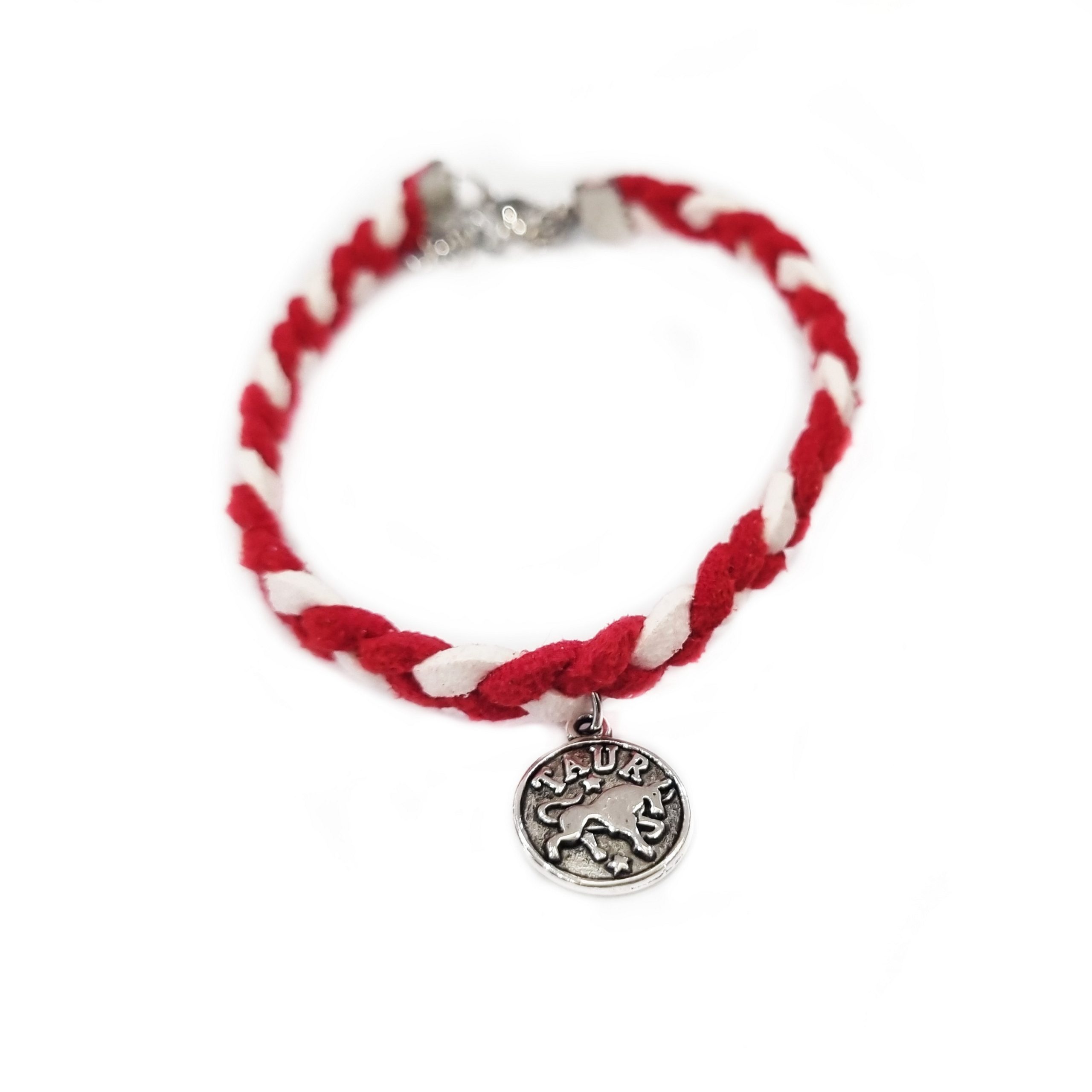 Martisor Bratara Zodia Taur, din piele intoarsa eco impletita lucrata manual by Wild Bracelets
