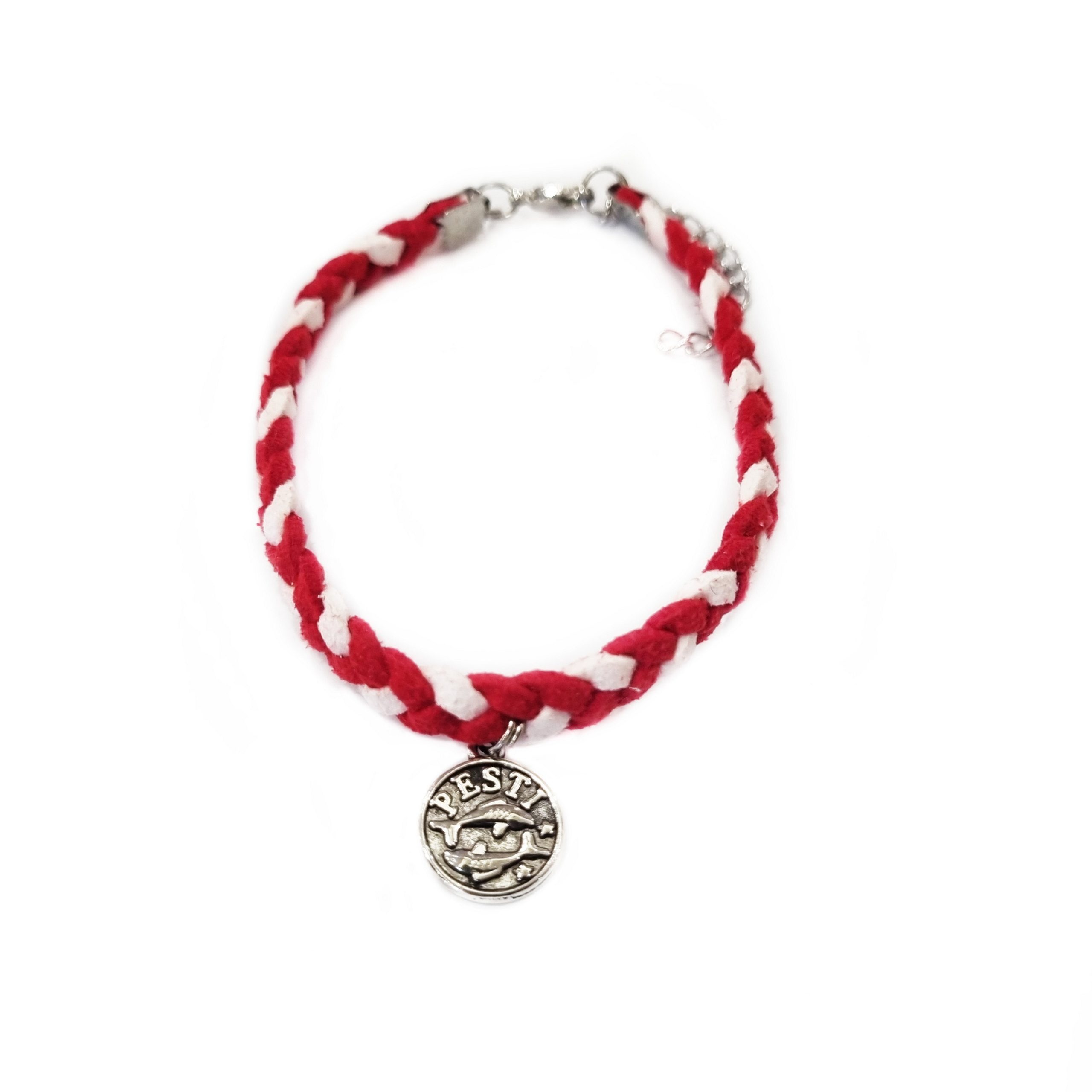 Martisor Bratara Zodia Pesti, din piele intoarsa eco impletita lucrata manual by Wild Bracelets