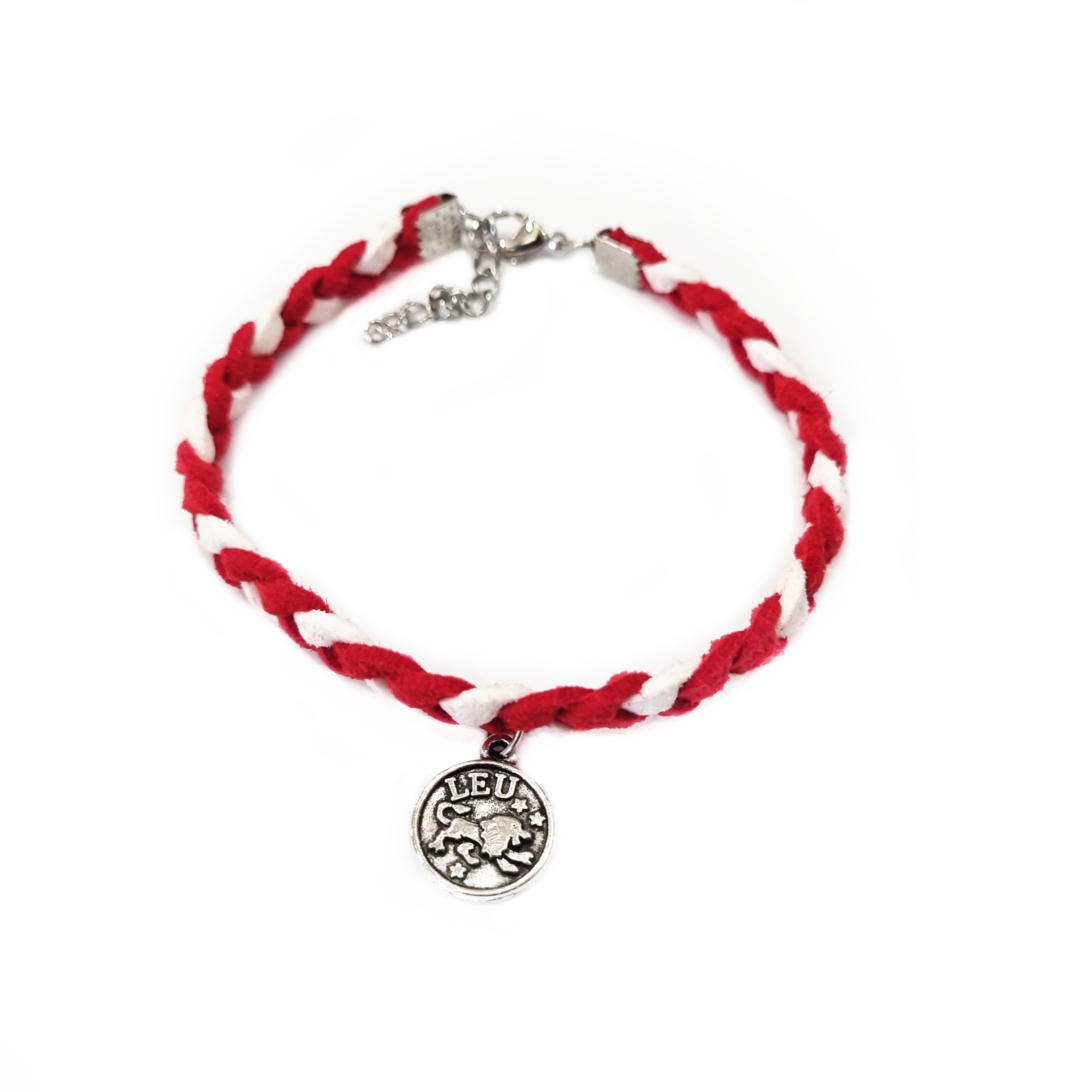 Martisor Bratara Zodia Leu, din piele intoarsa eco impletita lucrata manual by Wild Bracelets