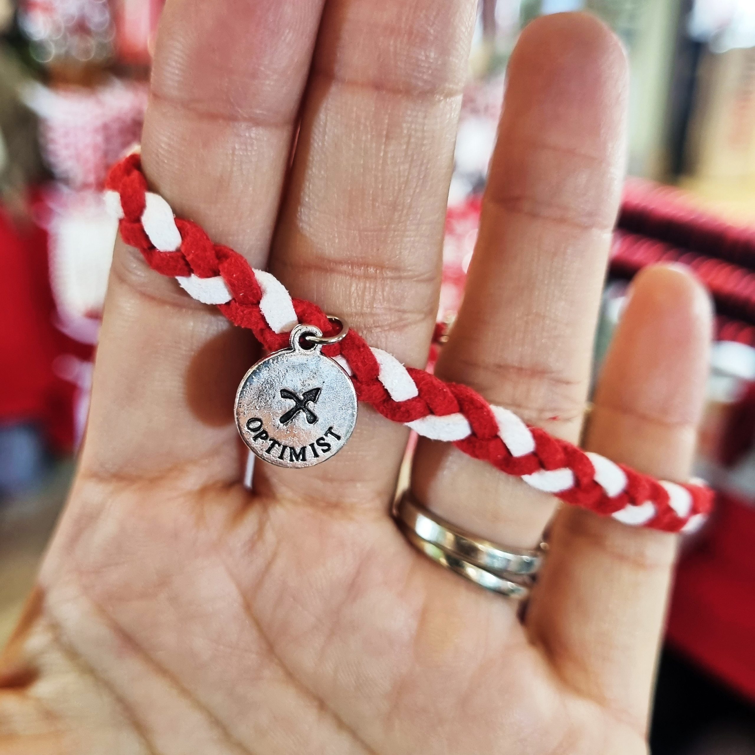 Martisor Bratara Zodia Sagetator, din piele intoarsa eco impletita lucrata manual by Wild Bracelets - imagine 3