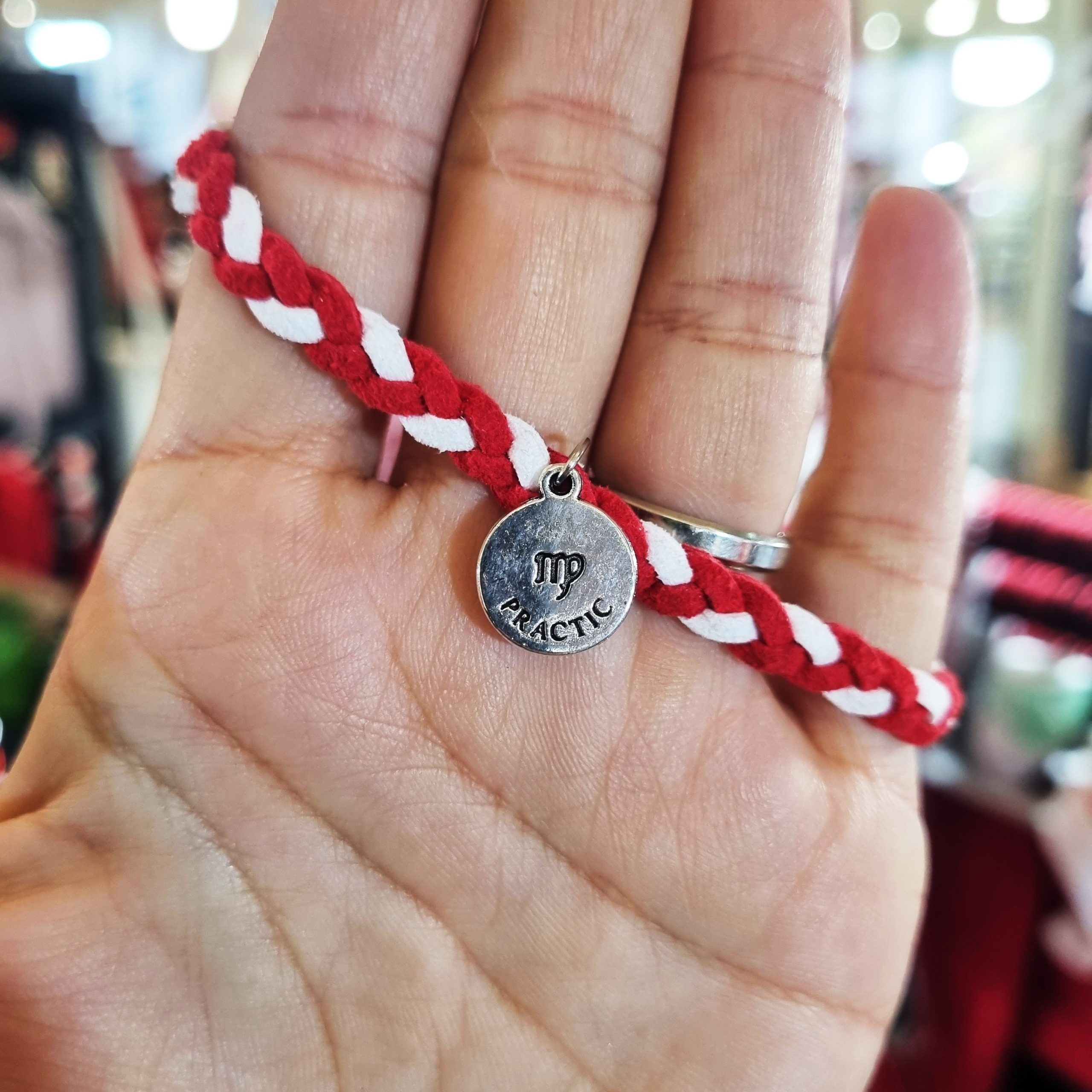 Martisor Bratara Zodia Fecioara, din piele intoarsa eco impletita lucrata manual by Wild Bracelets - imagine 4